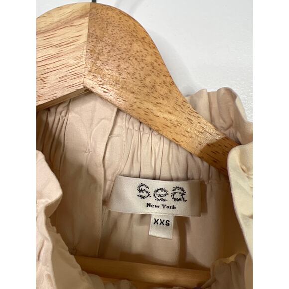 NEW Sea New York Layla Quilted Puff Sleeve Cotton Ruffle Cream Top Size: XXS - Picture 5 of 9